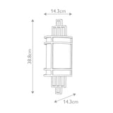 Grecian Bronze Fusion Wall Light with Amber Ribbed Glass Shade