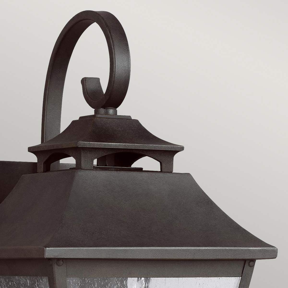 Galena Medium Outdoor Wall Lantern in Sable Finish