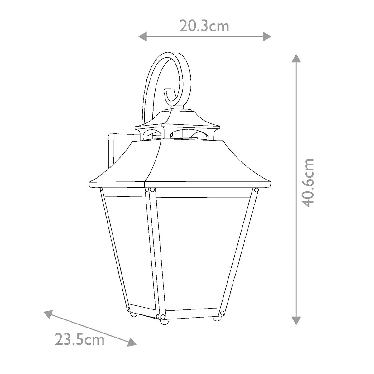Galena Medium Outdoor Wall Lantern in Sable Finish