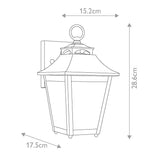 Galena 1-Light Exterior Sable Wall Lantern