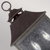 Galena Dual-Light Outdoor Half Lantern in Sable Finish