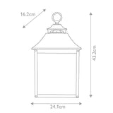 Galena Dual-Light Outdoor Half Lantern in Sable Finish