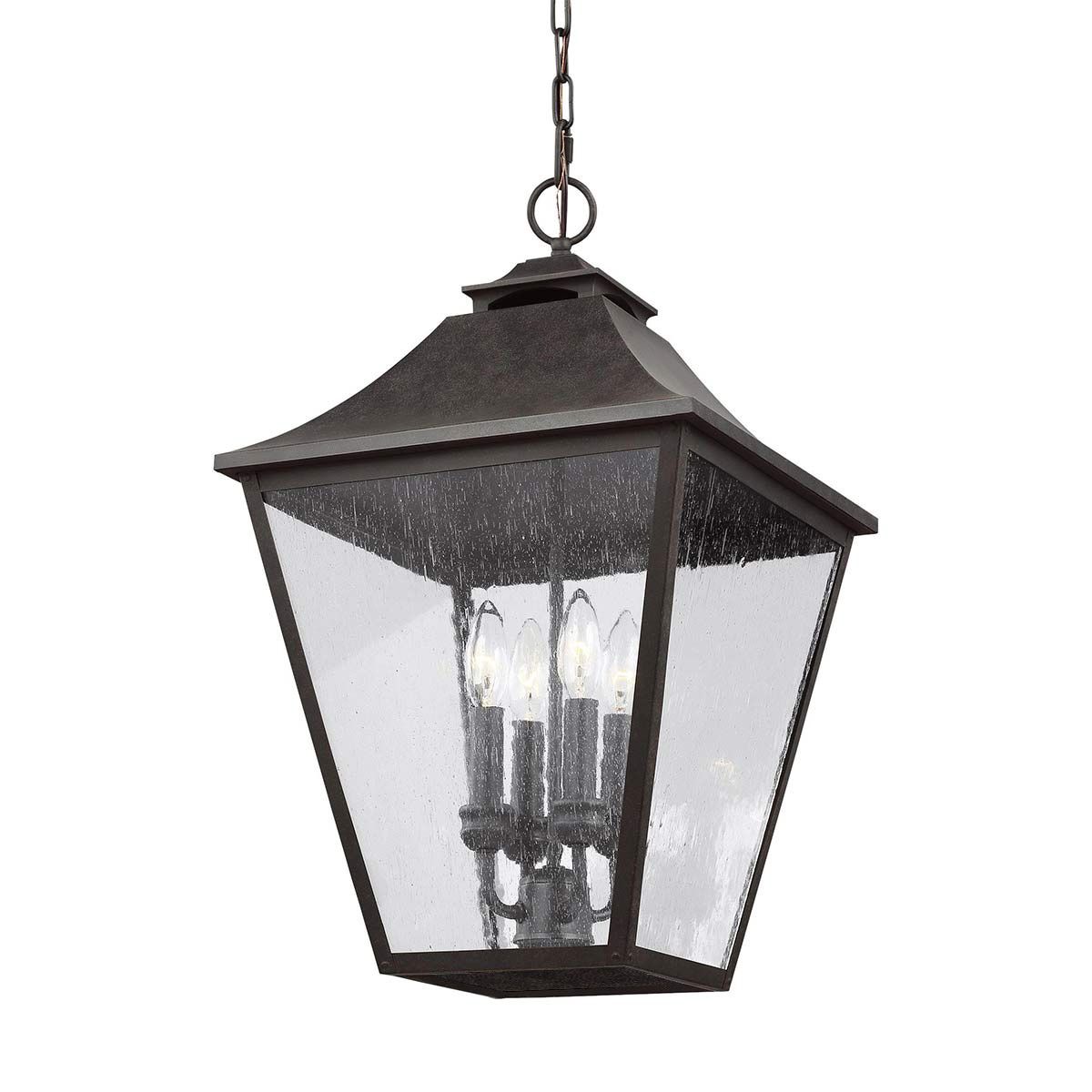 Galena 4-Light Outdoor Pendant Lantern in Sable Finish