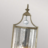 Elegant Italian-Influenced Gilded Silver Wall Sconce with Crystal Accents