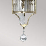 Elegant Italian-Influenced Gilded Silver Wall Sconce with Crystal Accents