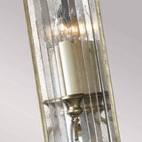Elegant Italian-Influenced Gilded Silver Wall Sconce with Crystal Accents