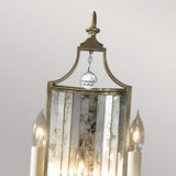 Elegant Gilded Silver Triple Arm Crystal Wall Sconce