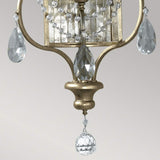 Elegant Gilded Silver Triple Arm Crystal Wall Sconce
