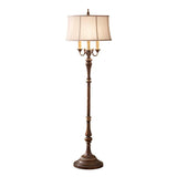Gibson Collection: Bronze Elegance 4-Light Floor Lamp with Desert Linen Shade