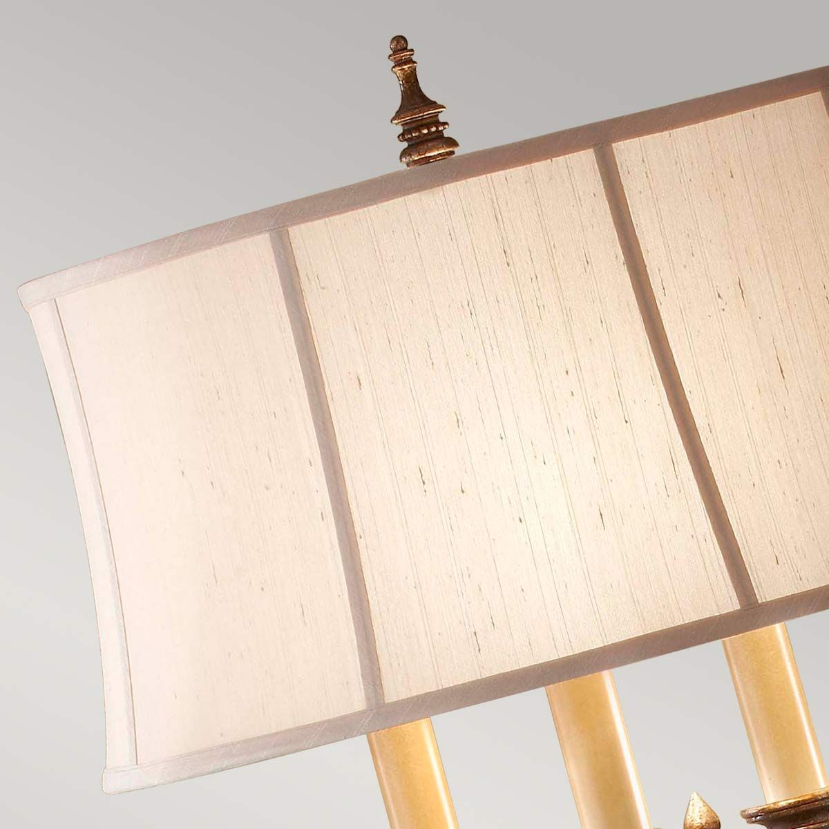 Gibson Collection: Bronze Elegance 4-Light Floor Lamp with Desert Linen Shade