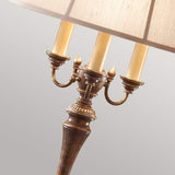 Gibson Collection: Bronze Elegance 4-Light Floor Lamp with Desert Linen Shade