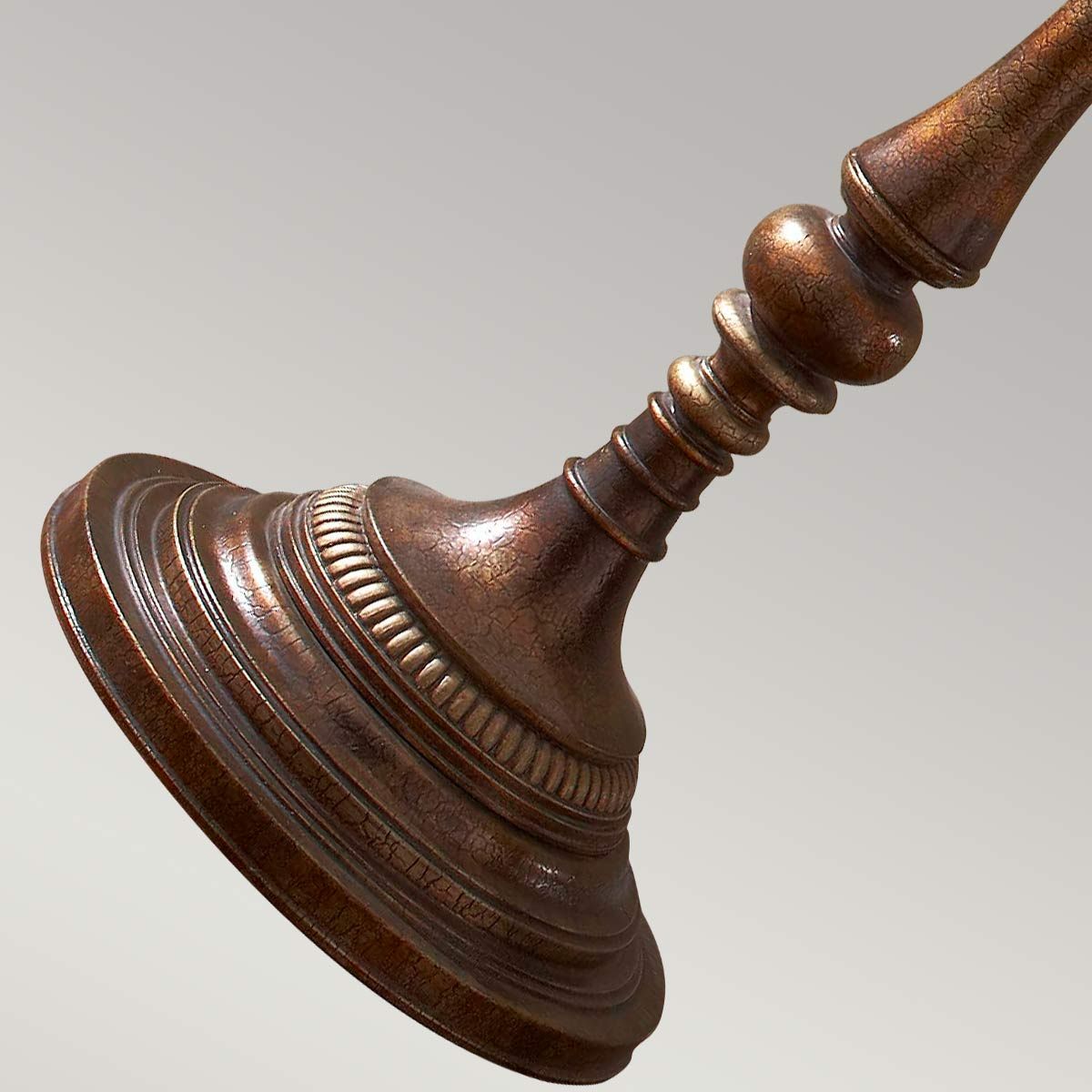 Adjustable Cambridge Crackle Swing Arm Floor Lamp with Desert Linen Shade