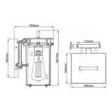 Glenview Prairie-Style Exterior Wall Lantern in Antique Bronze