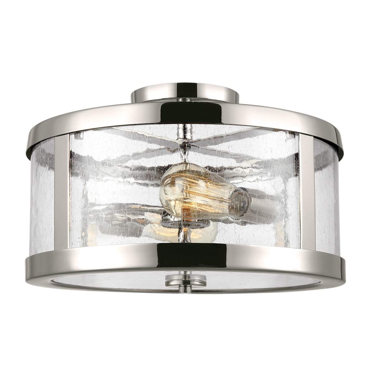 Contemporary Harrow Dual-Light Semi-Flush Fixture