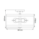 Contemporary Harrow Dual-Light Semi-Flush Fixture