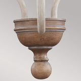 Hartsville Farmhouse-Inspired 3-Light Chandelier with Chalk Washed Finish