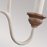 Hartsville Farmhouse-Inspired 3-Light Chandelier with Chalk Washed Finish