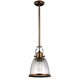 Hobson Medium Pendant Light in Aged Brass Finish