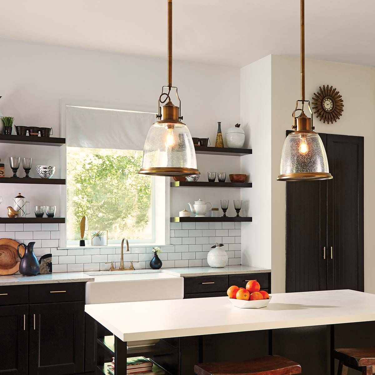 Hobson Medium Pendant Light in Aged Brass Finish