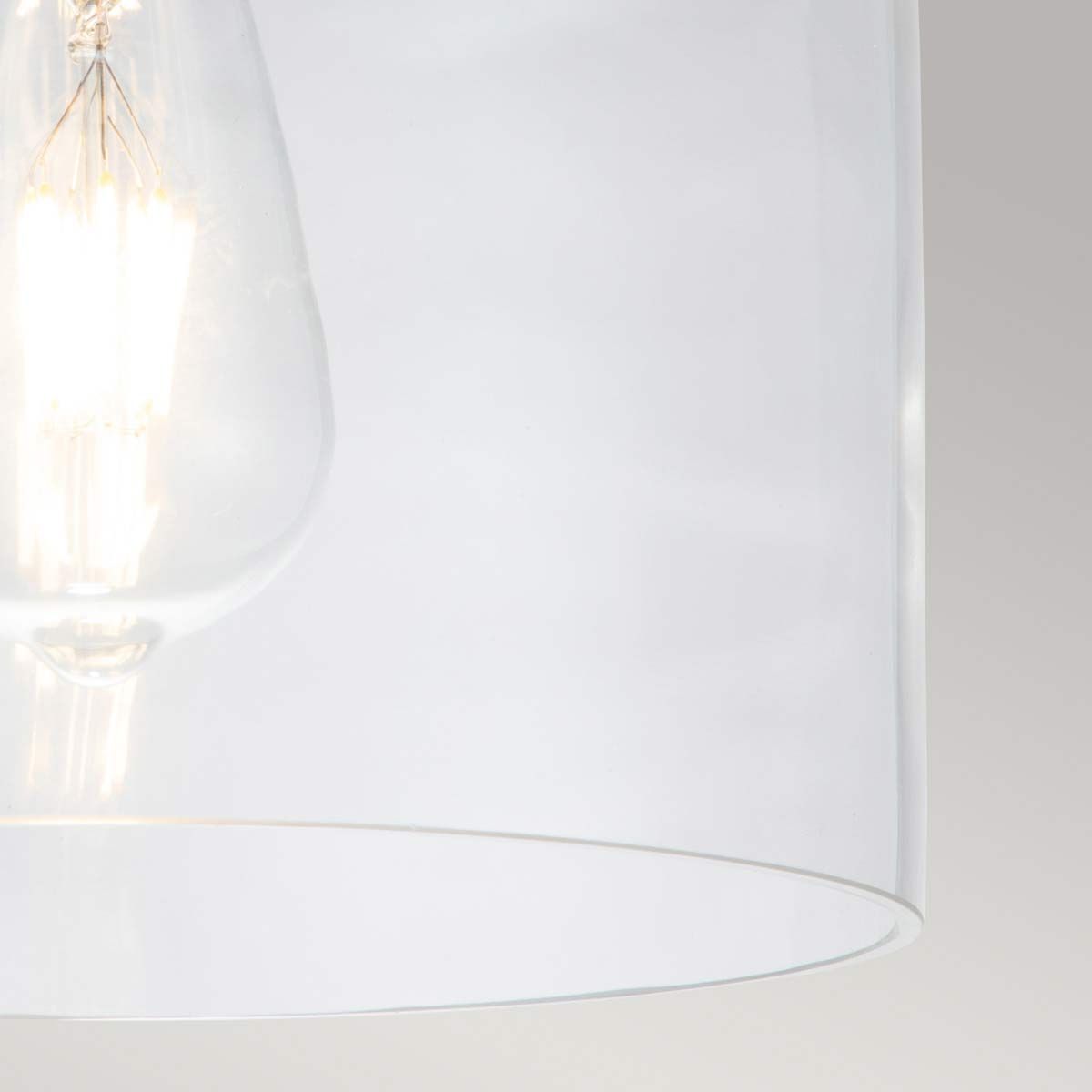 Burnished Brass Hounslow Flush Mount Light with Clear Glass Dome