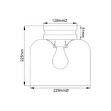 Hounslow Polished Nickel Flush Mount with Clear Glass Dome Shade