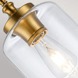 Hounslow Mini Pendant in Burnished Brass with Clear Glass Shade