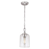 Mirrored Nickel Pendant with Inverted Dome Design