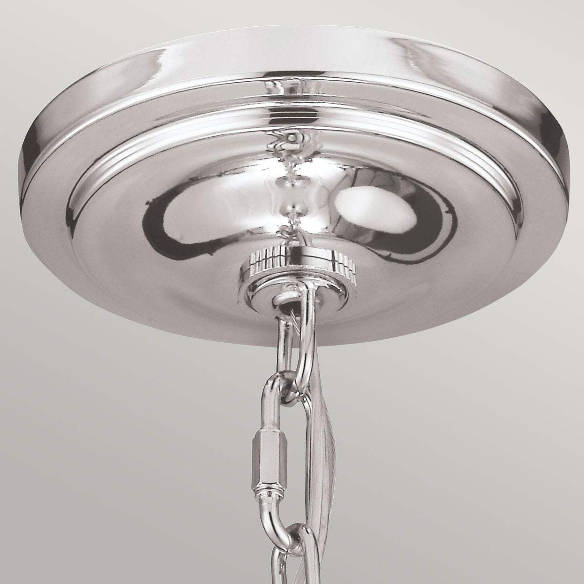 Mirrored Nickel Pendant with Inverted Dome Design