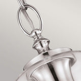 Mirrored Nickel Pendant with Inverted Dome Design