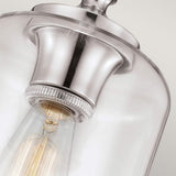 Mirrored Nickel Pendant with Inverted Dome Design