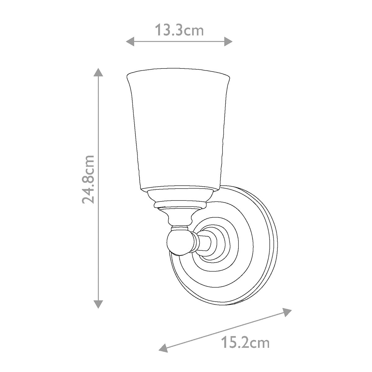 Elegant Polished Chrome Wall Sconce with Opal Etched Glass Shade