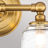 Huguenot Lake Dual LED Vanity Light in Burnished Brass