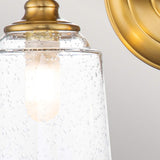 Huguenot Lake Dual LED Vanity Light in Burnished Brass