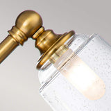 Elegant Colonial Huguenot Lake Bathroom Sconce in Burnished Brass