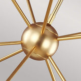 Jax Celestial Starburst 10-Light Chandelier in Burnished Brass