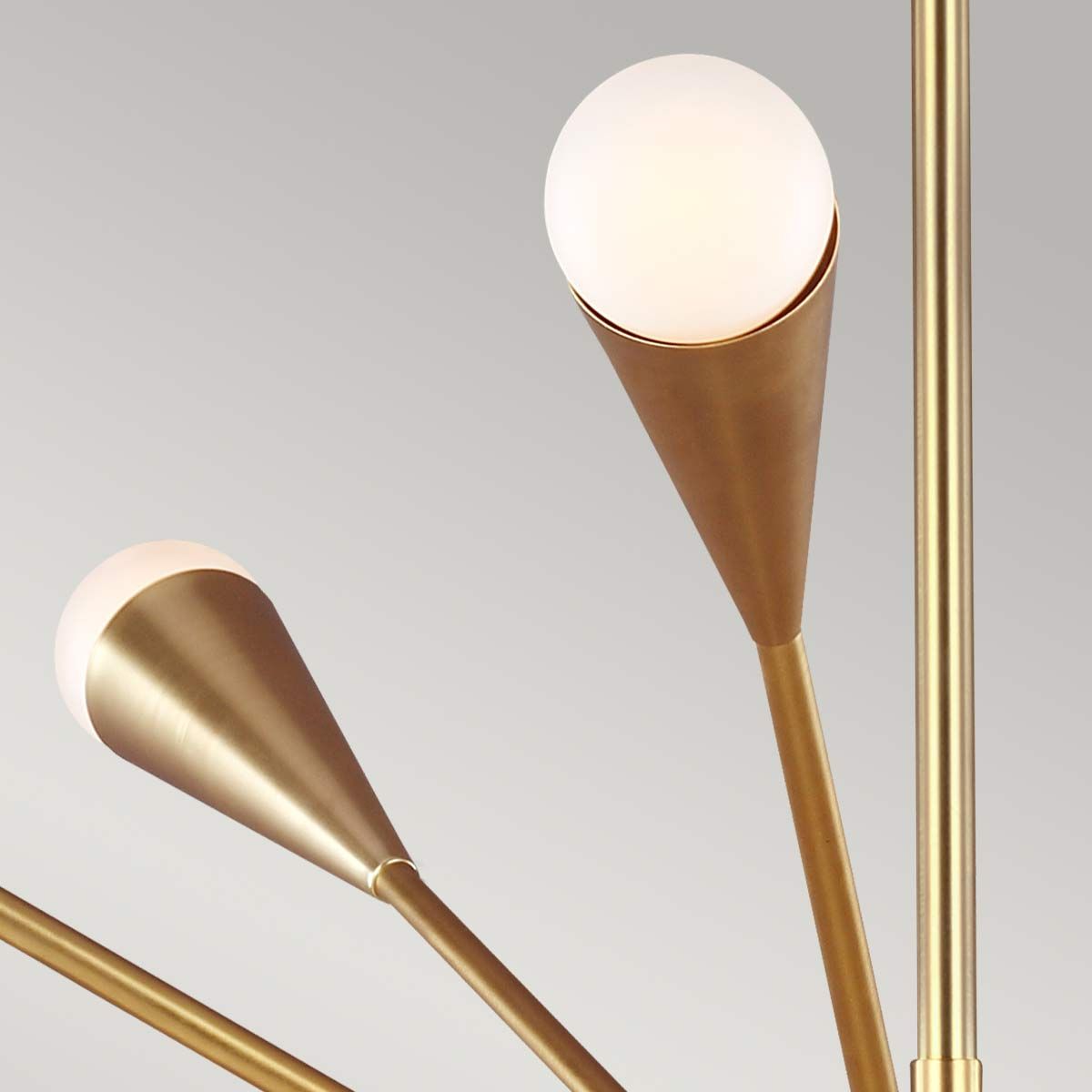 Jax Celestial Starburst 10-Light Chandelier in Burnished Brass