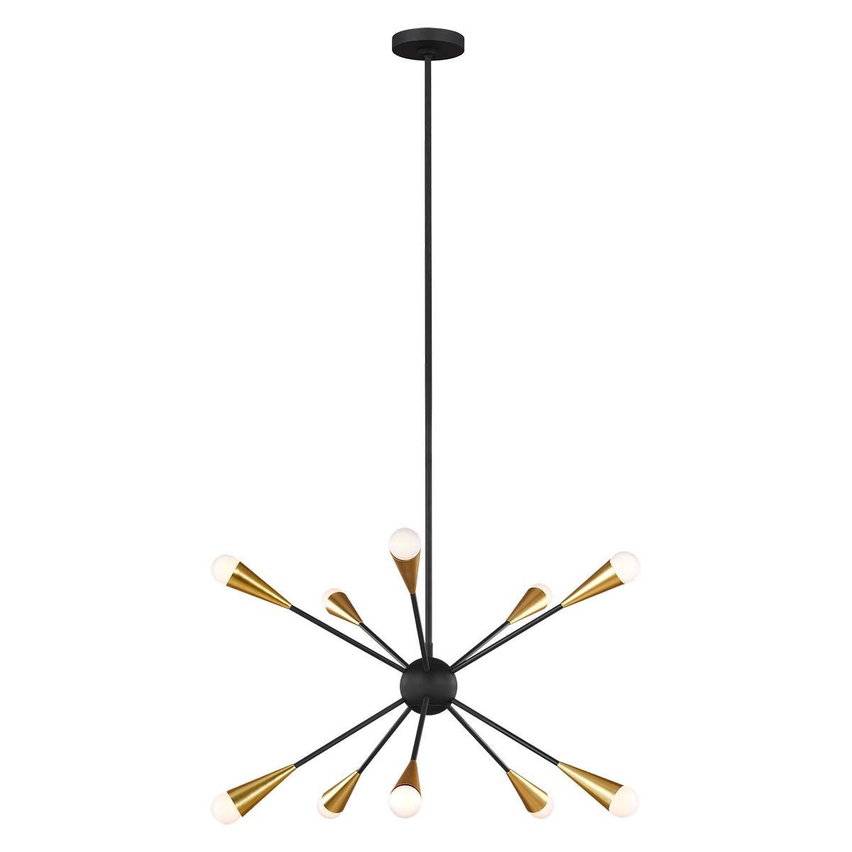 Jax Celestial Starburst 10-Light Interior Chandelier - Midnight Black