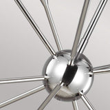 Polished Nickel Celestial Starburst 10-Light Chandelier