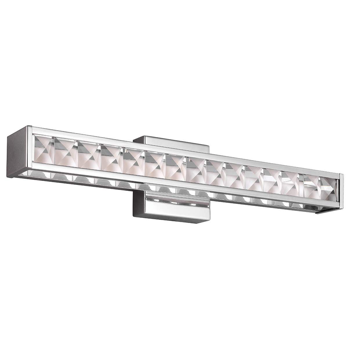 Dazzling Crystal Reflection LED Wall Light - Polished Chrome Finish