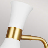 Joan Hourglass Table Lamp - Matte White & Warm Brass