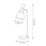 Joan Hourglass Table Lamp - Matte White & Warm Brass