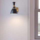 Joan 1 Light Interior Sconce - Midnight Black & Burnished Brass