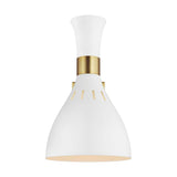 Joan Modern Wall Sconce - Elegant Matte White & Burnished Brass