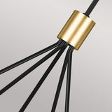 Joan 5-Light Chandelier - Sleek Black & Brass Elegance