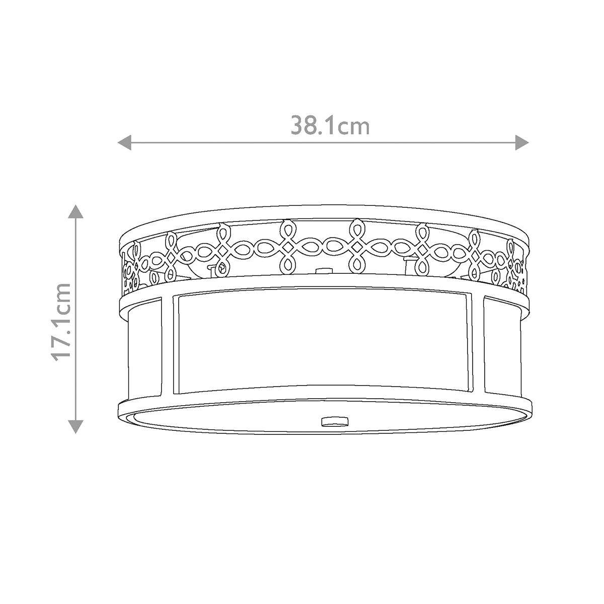 Elegant Astral Bronze Flush Ceiling Light with Amber Oak Glass