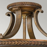 Georgian-Inspired Ceiling Light with Elegant Scavo Glass Bowl Shade