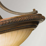 Georgian-Inspired Ceiling Light with Elegant Scavo Glass Bowl Shade