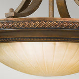 Georgian-Inspired Ceiling Light with Elegant Scavo Glass Bowl Shade
