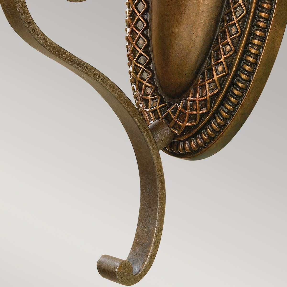 Elegant Georgian Flush Wall Light with Ornate Pattern and Scavo Glass