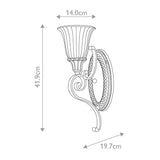 Elegant Georgian Flush Wall Light with Ornate Pattern and Scavo Glass